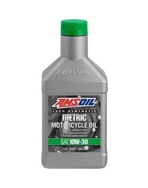 AMSOIL 10W-30 Synthetic Metric Motorcycle Oil. MCTQT