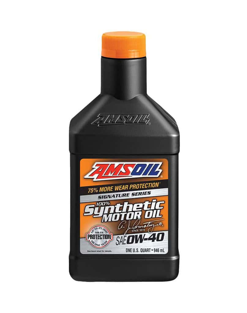 AMSOIL SIGNATURE SERIES 0W-40 100% SYNTHETIC MOTOR OIL. AZFQT